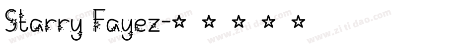 Starry Fayez字体转换